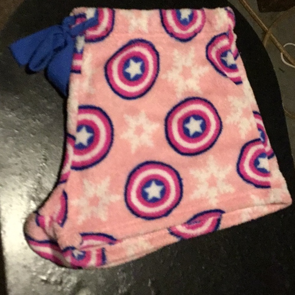 Captain America pink pajama shorts
